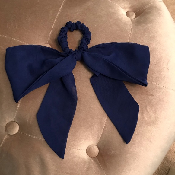 Tasha Accessories - Tasha royal blue bow ponytail holder